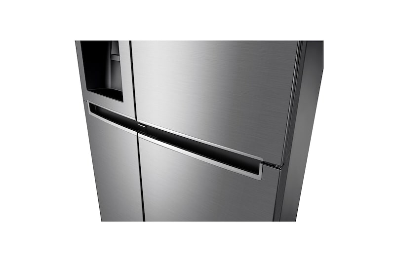 LG Side-by-Side mit Door-in-Door ® | Eis-, Crushed Ice- und Wasserspender | 625 Liter Kapazität | Energieeffizienzklasse E | Festwasseranschluss | Steel | GSJ760PZZE, GSJ760PZZE