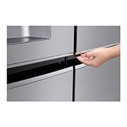 LG Side-by-Side mit Door-in-Door ® | Eis-, Crushed Ice- und Wasserspender | 625 Liter Kapazität | Energieeffizienzklasse E | Festwasseranschluss | Steel | GSJ760PZZE, GSJ760PZZE