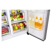 LG Side-by-Side mit Door-in-Door ® | Eis-, Crushed Ice- und Wasserspender | 625 Liter Kapazität | Energieeffizienzklasse E | Festwasseranschluss | Steel | GSJ760PZZE, GSJ760PZZE