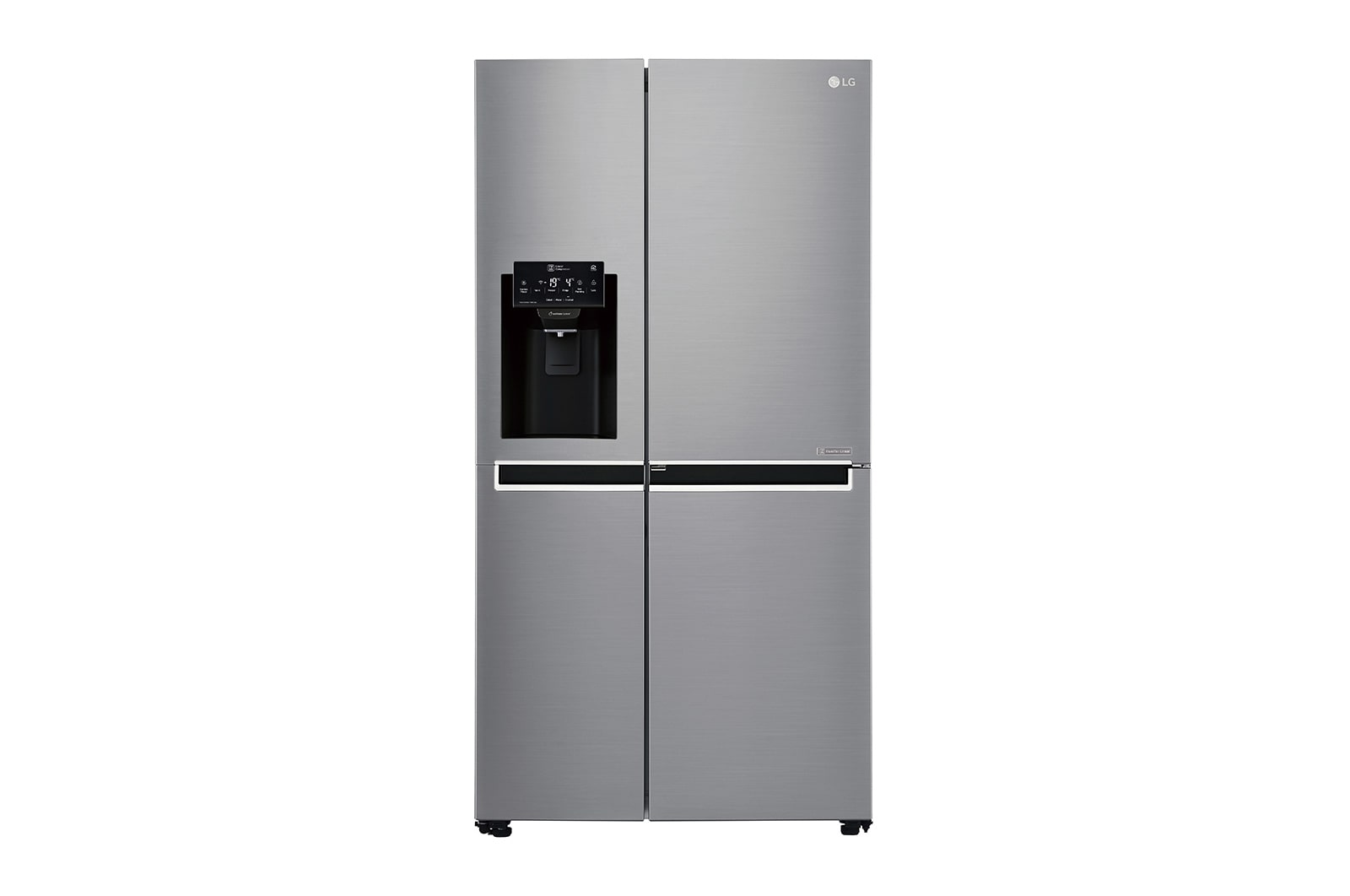 LG Side-by-Side mit Door-in-Door ® | Eis-, Crushed Ice- und Wasserspender | 625 Liter Kapazität | Energieeffizienzklasse F | Interner Wassertank 4L | Steel | GSJ761PZBG, GSJ761PZBG
