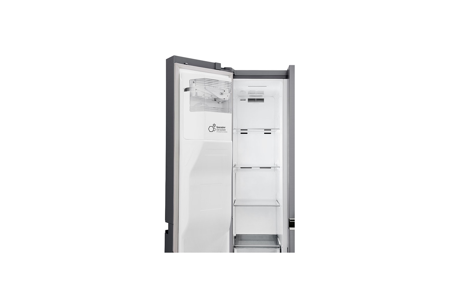 LG Side-by-Side mit Door-in-Door ® | Eis-, Crushed Ice- und Wasserspender | 625 Liter Kapazität | Energieeffizienzklasse F | Interner Wassertank 4L | Steel | GSJ761PZBG, GSJ761PZBG
