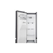 LG Side-by-Side mit Door-in-Door ® | Eis-, Crushed Ice- und Wasserspender | 625 Liter Kapazität | Energieeffizienzklasse F | Interner Wassertank 4L | Steel | GSJ761PZBG, GSJ761PZBG
