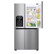 LG Side-by-Side mit Door-in-Door® | Eis-, Crushed Ice- und Wasserspender | 625 Liter Kapazität | Energieeffizienzklasse E | Wassertank | Steel | GSJ761PZEE, GSJ761PZEE