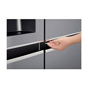 LG Side-by-Side mit Door-in-Door® | Eis-, Crushed Ice- und Wasserspender | 625 Liter Kapazität | Energieeffizienzklasse E | Wassertank | Steel | GSJ761PZEE, GSJ761PZEE