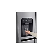LG Side-by-Side mit Door-in-Door® | Eis-, Crushed Ice- und Wasserspender | 625 Liter Kapazität | Energieeffizienzklasse E | Wassertank | Steel | GSJ761PZEE, GSJ761PZEE