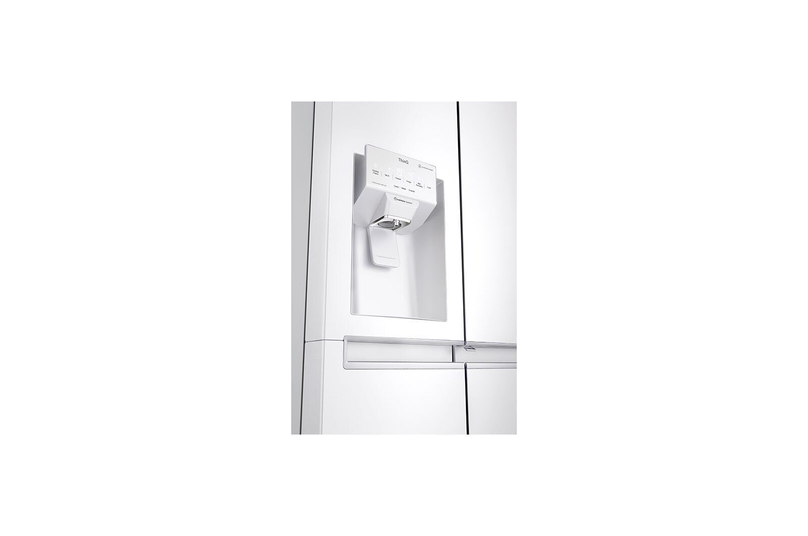 LG Side-by-Side mit Door-in-Door ® |  Eis-, Crushed Ice- und Wasserspender  | 625 Liter Kapazität | Energieeffizienzklasse E | Interner Wassertank 4L | Premium Weiß | GSJ761SWZE, GSJ761SWZE