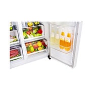 LG Side-by-Side mit Door-in-Door ® |  Eis-, Crushed Ice- und Wasserspender  | 625 Liter Kapazität | Energieeffizienzklasse E | Interner Wassertank 4L | Premium Weiß | GSJ761SWZE, GSJ761SWZE