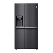 Vorderseite von Side-by-Side mit Door-in-Door ® | Eis-, Crushed Ice- und Wasserspender | 625 Liter Kapazität | Energieeffizienzklasse E | Interner Wassertank 4L | Schwarz | GSJ961MCCZ GSJ961MCCZ