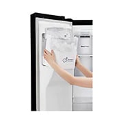 LG Side-by-Side mit Door-in-Door ® | Eis-, Crushed Ice- und Wasserspender | 625 Liter Kapazität | Energieeffizienzklasse E | Interner Wassertank 4L | Schwarz | GSJ961MCCZ, GSJ961MCCZ