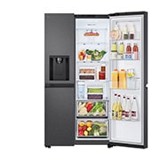 left door all open with food stored