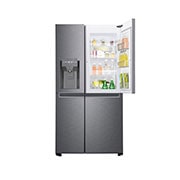 LG Side-by-Side mit Door-in-Door ® | Eis-, Crushed Ice- und Wasserspender | 634 Liter Kapazität | Energieeffizienzklasse F | Festwasseranschluss | Platinum Silver |  GSJV30DSXF , GSJV30DSXF