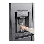 LG Side-by-Side mit Door-in-Door ® | Eis-, Crushed Ice- und Wasserspender | 634 Liter Kapazität | Energieeffizienzklasse F | Festwasseranschluss | Platinum Silver |  GSJV30DSXF , GSJV30DSXF