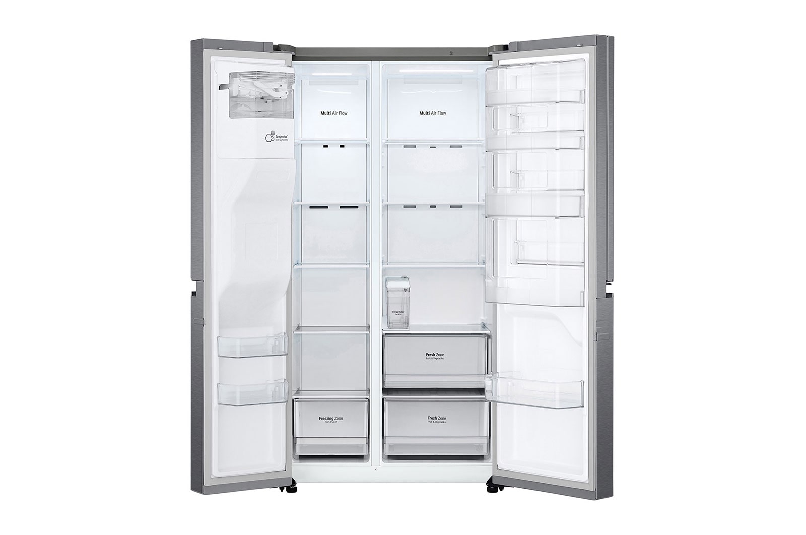 LG Side-by-Side mit Door-in-Door® | Eis-, Crushed Ice- und Wasserspender | 634 Liter Kapazität | Energieeffizienzklasse E | Interner Wassertank 4L | Dark Graphite | GSJV31DSXE, GSJV31DSXE