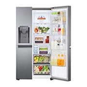 LG Side-by-Side mit Door-in-Door® | Eis-, Crushed Ice- und Wasserspender | 634 Liter Kapazität | Energieeffizienzklasse E | Interner Wassertank 4L | Dark Graphite | GSJV31DSXE, GSJV31DSXE