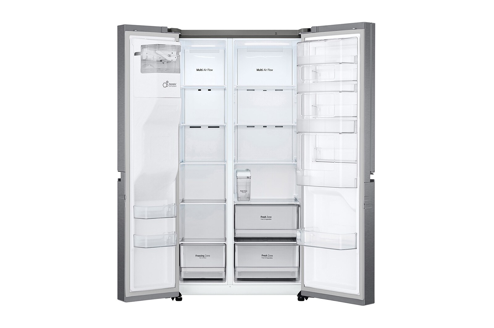 LG Side-by-Side mit Door-in-Door® | Eis-, Crushed Ice- und Wasserspender | 634 Liter Kapazität | Energieeffizienzklasse F | Interner Wassertank 4L | Dark Graphite | GSJV31DSXF , GSJV31DSXF