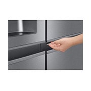 LG Side-by-Side mit Door-in-Door® | Eis-, Crushed Ice- und Wasserspender | 634 Liter Kapazität | Energieeffizienzklasse F | Interner Wassertank 4L | Dark Graphite | GSJV31DSXF , GSJV31DSXF