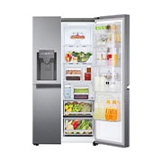 LG Side-by-Side mit Door-in-Door® | Eis-, Crushed Ice- und Wasserspender | 634 Liter Kapazität | Energieeffizienzklasse F | Interner Wassertank 4L | Dark Graphite | GSJV31DSXF , GSJV31DSXF