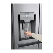 LG Side-by-Side mit Door-in-Door® | Eis-, Crushed Ice- und Wasserspender | 634 L Liter Kapazität | Energieeffizienzklasse E | Interner Wassertank 4L | Platinum Silver | GSJV31PZXE, GSJV31PZXE
