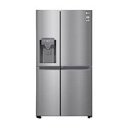 LG Side-by-Side mit Door-in-Door ® | Eis-, Crushed Ice- und Wasserspender | 634 Liter Kapazität | Energieeffizienzklasse F | Interner Wassertank 4L | Platinum Silver |  GSJV31PZXF , GSJV31PZXF