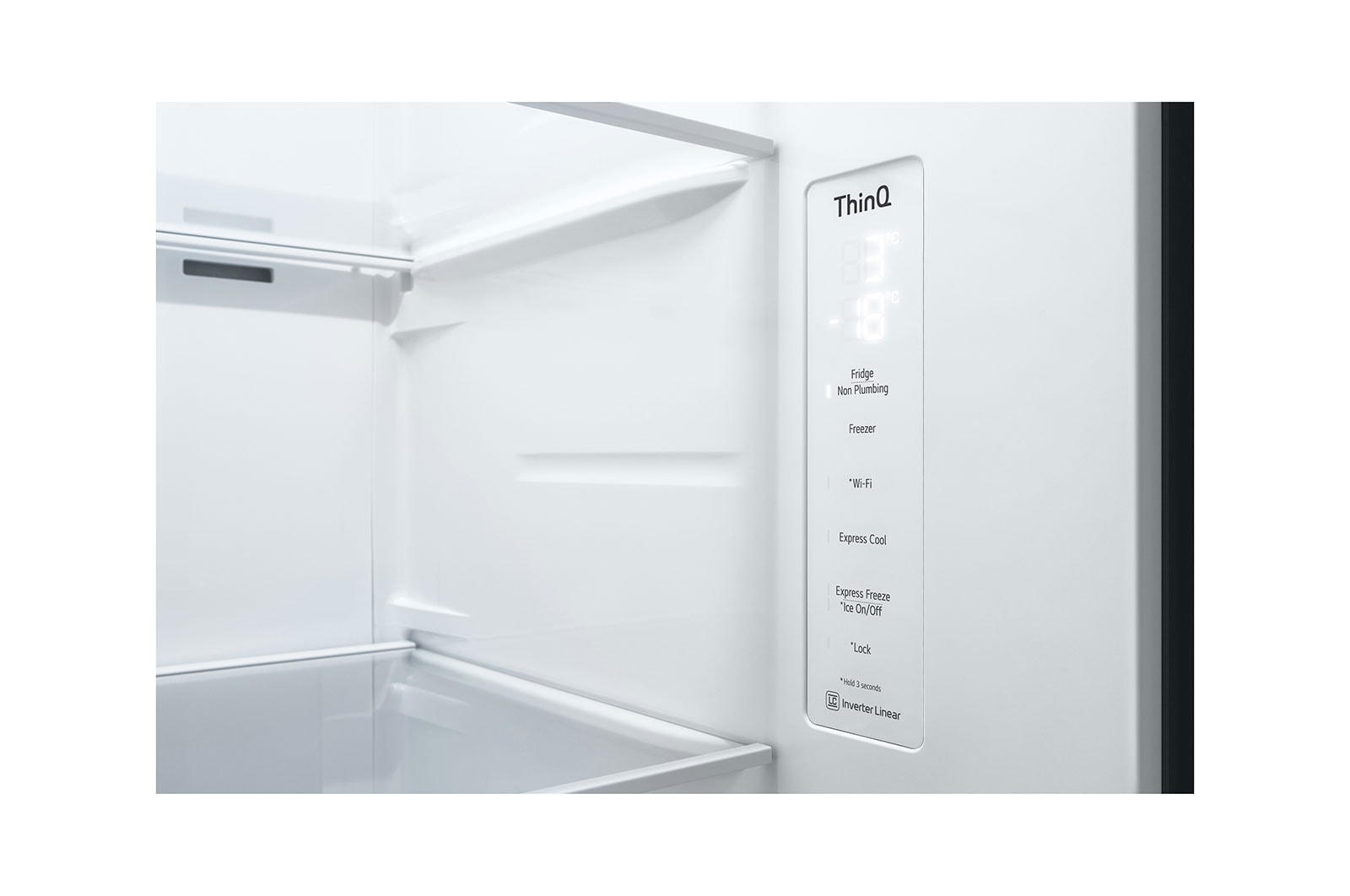 LG Side-by-Side Kühlschrank mit Door-in-Door® (E, 635L, 179cm hoch) mit Eis-, Crushed Ice- und Wasserspender & internem Wassertank | GSJV51PZTE, GSJV51PZTE