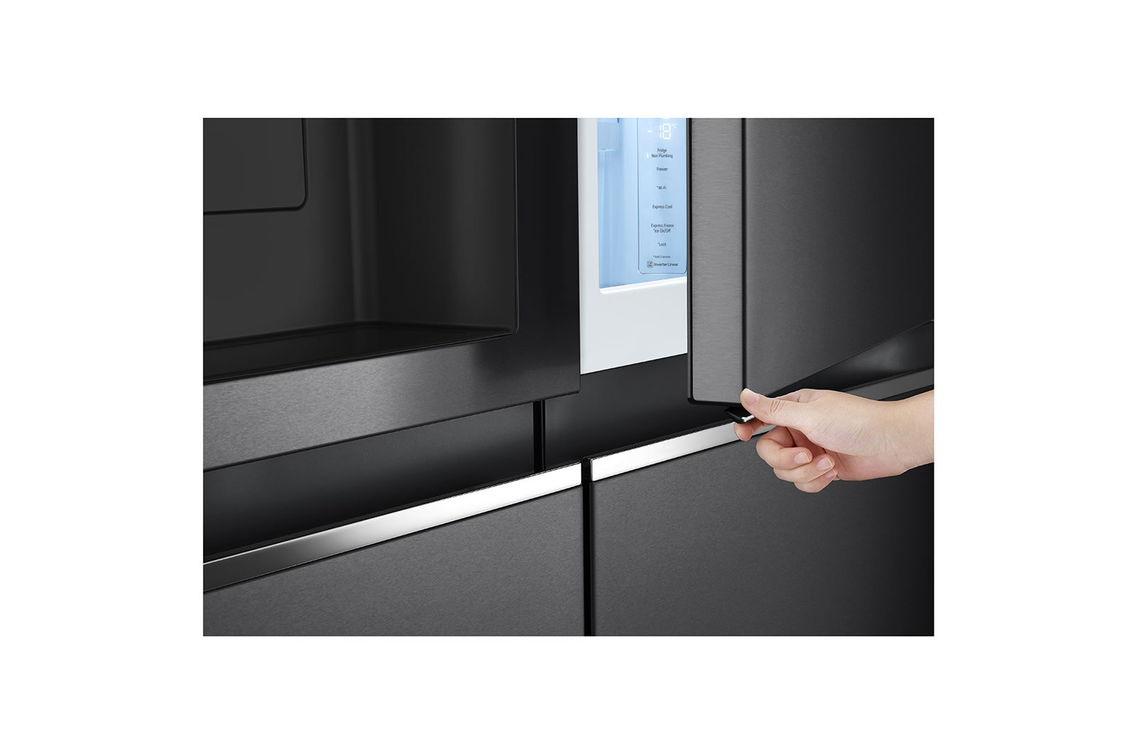 LG Side-by-Side Kühlschrank mit Door-in-Door® (E, 635L, 179cm hoch) mit Eis-, Crushed Ice- und Wasserspender & internem Wassertank | GSJV71MCLE, GSJV71MCLE