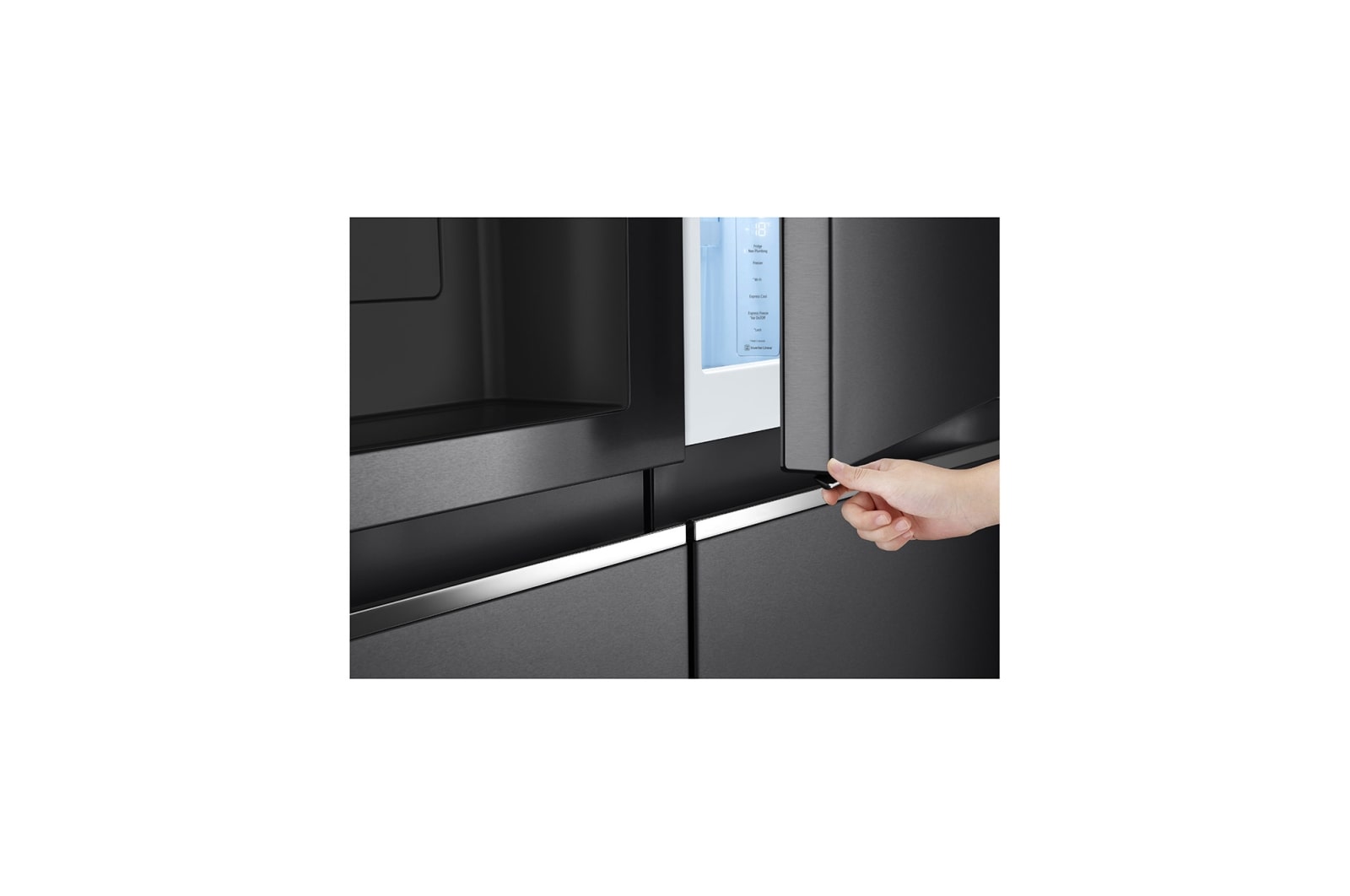 LG Side-by-Side mit Door-in-Door® |  Eis-, Crushed Ice- und Wasserspender  | 635 Liter Kapazität | Interner Wassertank 4L | Matte Black | GSJV71MCTE, GSJV71MCTE