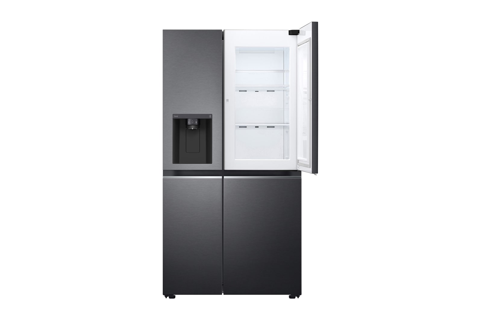 LG Side-by-Side mit Door-in-Door® |  Eis-, Crushed Ice- und Wasserspender  | 635 Liter Kapazität | Interner Wassertank 4L | Matte Black | GSJV71MCTE, GSJV71MCTE