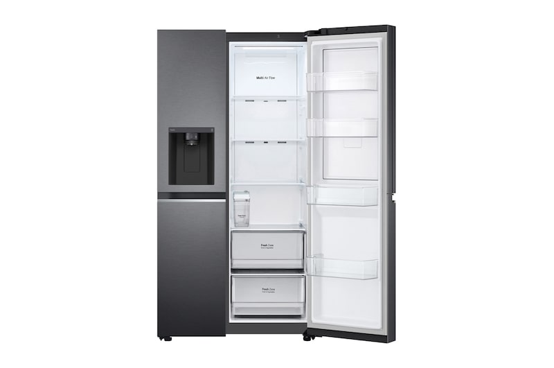 LG Side-by-Side mit Door-in-Door® | Eis-, Crushed Ice- und Wasserspender | 635 Liter Kapazität | Interner Wassertank 4L | Matte Black | GSJV71MCTE, GSJV71MCTE