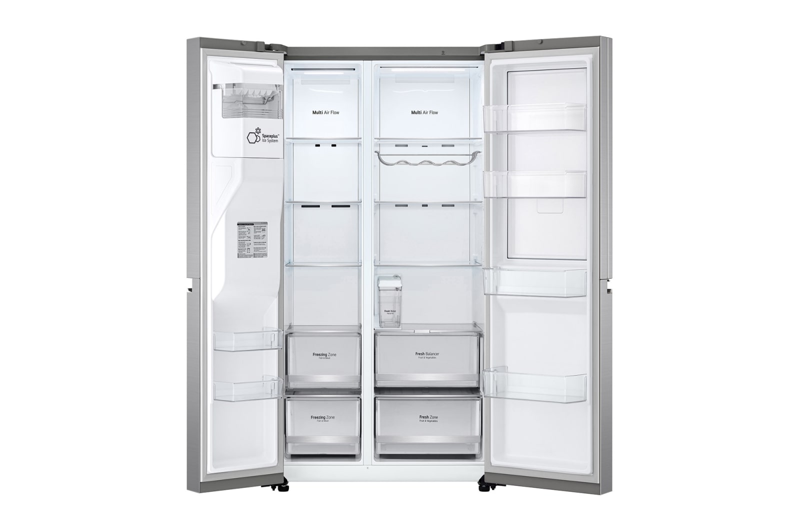 LG Side-by-Side Kühlschrank mit Door-in-Door® (E, 635L, 179cm hoch) mit Eis-, Crushed Ice- und Wasserspender & internem Wassertank | GSJV71PZLE, GSJV71PZLE