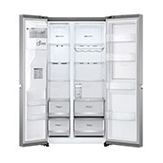 LG Side-by-Side Kühlschrank mit Door-in-Door® (E, 635L, 179cm hoch) mit Eis-, Crushed Ice- und Wasserspender & internem Wassertank | GSJV71PZLE, GSJV71PZLE