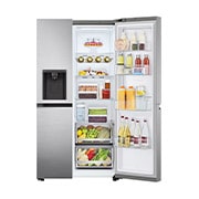 LG Side-by-Side Kühlschrank mit Door-in-Door® (E, 635L, 179cm hoch) mit Eis-, Crushed Ice- und Wasserspender & internem Wassertank | GSJV71PZLE, GSJV71PZLE