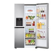 LG Side-by-Side Kühlschrank mit Door-in-Door® (E, 635L, 179cm hoch) mit Eis-, Crushed Ice- und Wasserspender & internem Wassertank | GSJV71PZTE, GSJV71PZTE