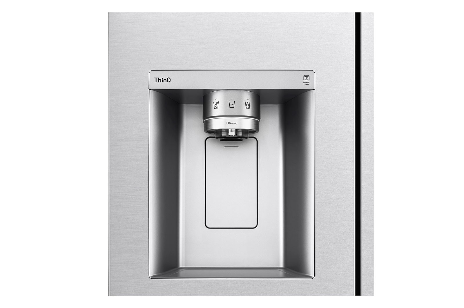 LG Side-by-Side mit Door-in-Door® | Craft Ice Kugeln | Eis-, Crushed Ice- und Wasserspender | 635 Liter Kapazität | Energieeffizienzklasse E | Interner Wassertank 4L | Brushed Steel | GSJV90BSDE, GSJV90BSDE