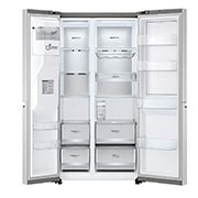 LG Side-by-Side mit Door-in-Door® | 635 Liter Kapazität | Energieeffizienzklasse E | Interner Wassertank 4L | Brushed Steel | GSJV91BSAE, GSJV91BSAE