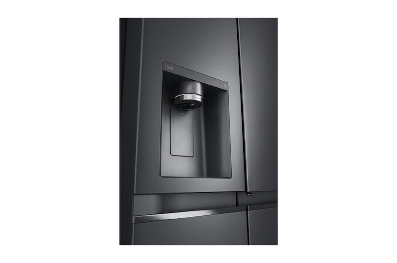 LG Side-by-Side mit Door-in-Door® | Eis-, Crushed Ice- und Wasserspender | 635 Liter Kapazität | Energieeffizienzklasse E | Interner Wassertank 4L | Matte Black Steel | GSJV91MCAE, GSJV91MCAE
