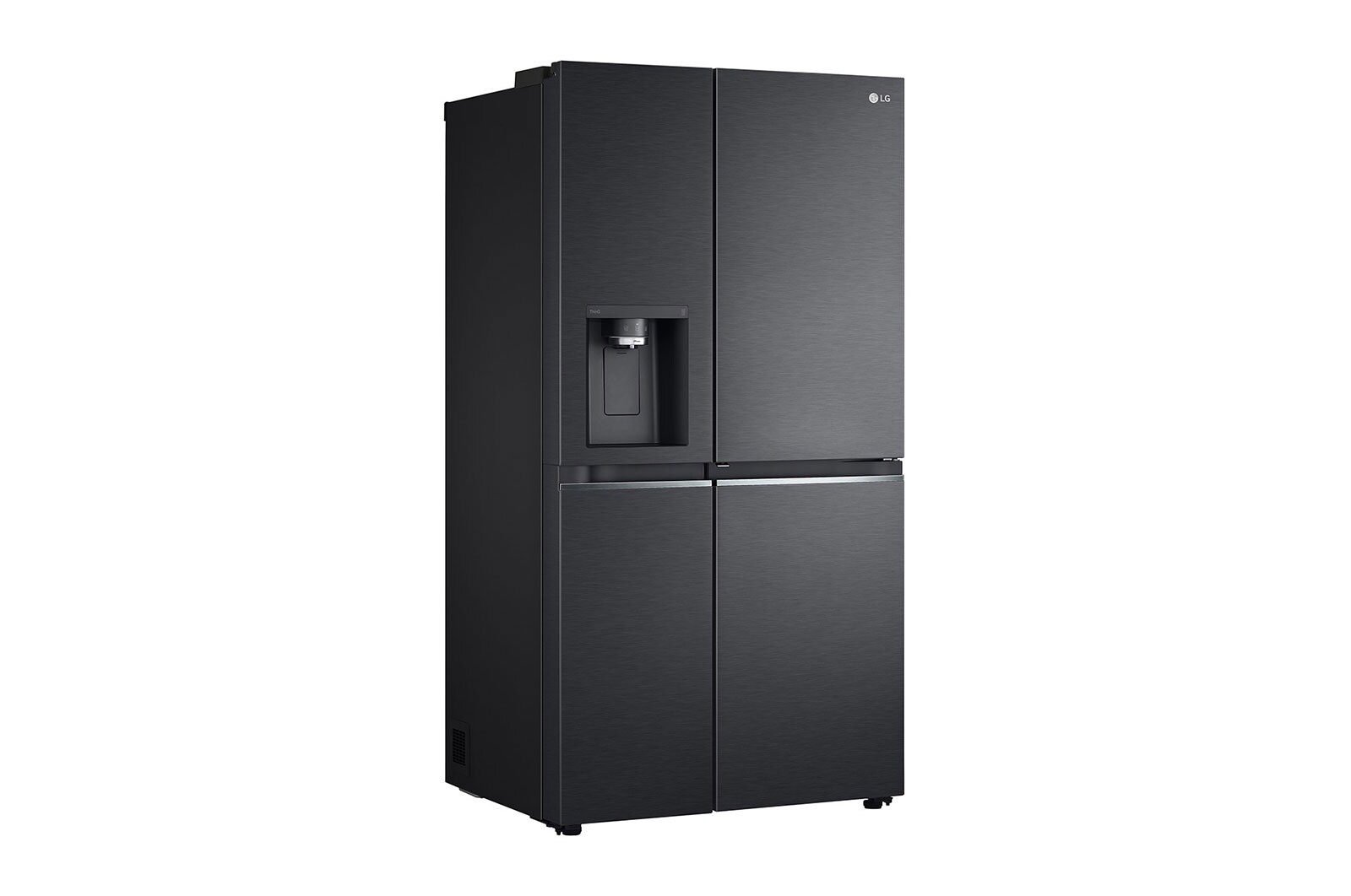 LG Side-by-Side mit Door-in-Door® | Eis-, Crushed Ice- und Wasserspender | 635 Liter Kapazität | Energieeffizienzklasse E | Interner Wassertank 4L | Matte Black Steel | GSJV91MCAE, GSJV91MCAE