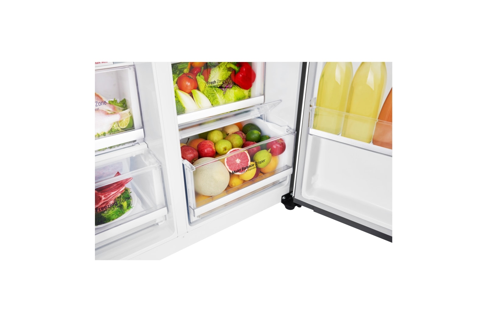 LG Side-by-Side mit Eis-, Crushed Ice- und Wasserspender  | 606 Liter Kapazität | Festwasseranschluss | Energieeffizienzklasse F | Dark Graphite | GSL360ICEZ, GSL360ICEZ