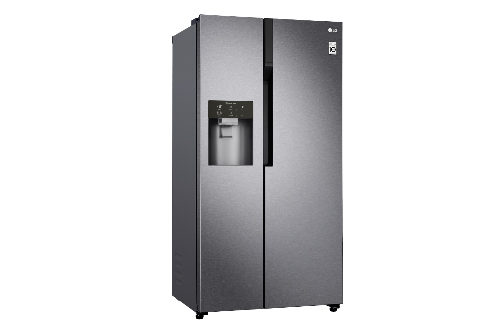 LG Side-by-Side mit Eis-, Crushed Ice- und Wasserspender  | 606 Liter Kapazität | Festwasseranschluss | Energieeffizienzklasse F | Dark Graphite | GSL360ICEZ, GSL360ICEZ