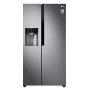LG Side-by-Side mit Eis-, Crushed Ice- und Wasserspender  | 606 Liter Kapazität | Festwasseranschluss | Energieeffizienzklasse F | Dark Graphite | GSL360ICEZ, GSL360ICEZ