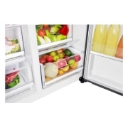 LG Side-by-Side mit Eis-, Crushed Ice- und Wasserspender  | 606 Liter Kapazität | Festwasseranschluss | Energieeffizienzklasse F | Dark Graphite | GSL360ICEZ, GSL360ICEZ