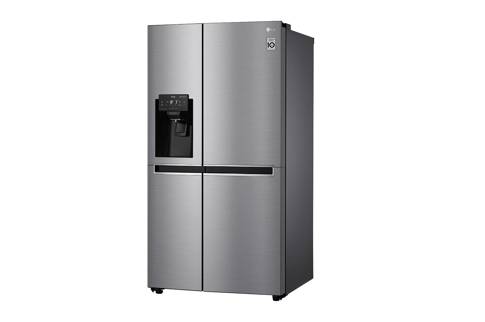 LG Side-by-Side mit Eis-, Crushed Ice- und Wasserspender | 625 Liter Kapazität | Energieeffizienzklasse E |  Interner Wassertank 4L | Steel | GSL461ICEE, GSL461ICEE
