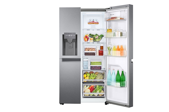 LG Side-by-Side Kühlschrank (EEK E, 634L, 179 cm hoch) mit 4L internem Wassertank, Eis-, Crushed Ice- und Wasserspender | GSLV31DSXE, GSLV31DSXE