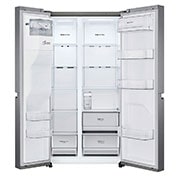 LG Side-by-Side mit Eis-, Crushed Ice- und Wasserspender | 634 Liter Kapazität | Energieeffizienzklasse F | Interner Wassertank 4L | Dark Graphite | GSLV31DSXM, GSLV31DSXM