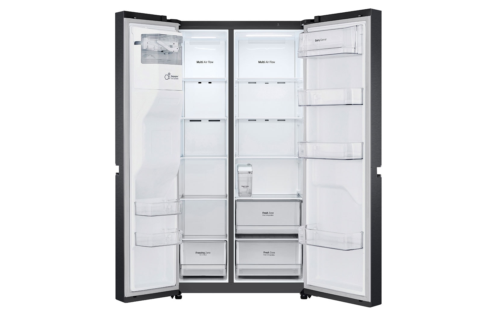 LG Side-by-Side Kühlschrank (F, 634L, 179cm hoch) mit Eis-, Crushed Ice- und Wasserspender & internem Wassertank | GSLV31MCXM, GSLV31MCXM