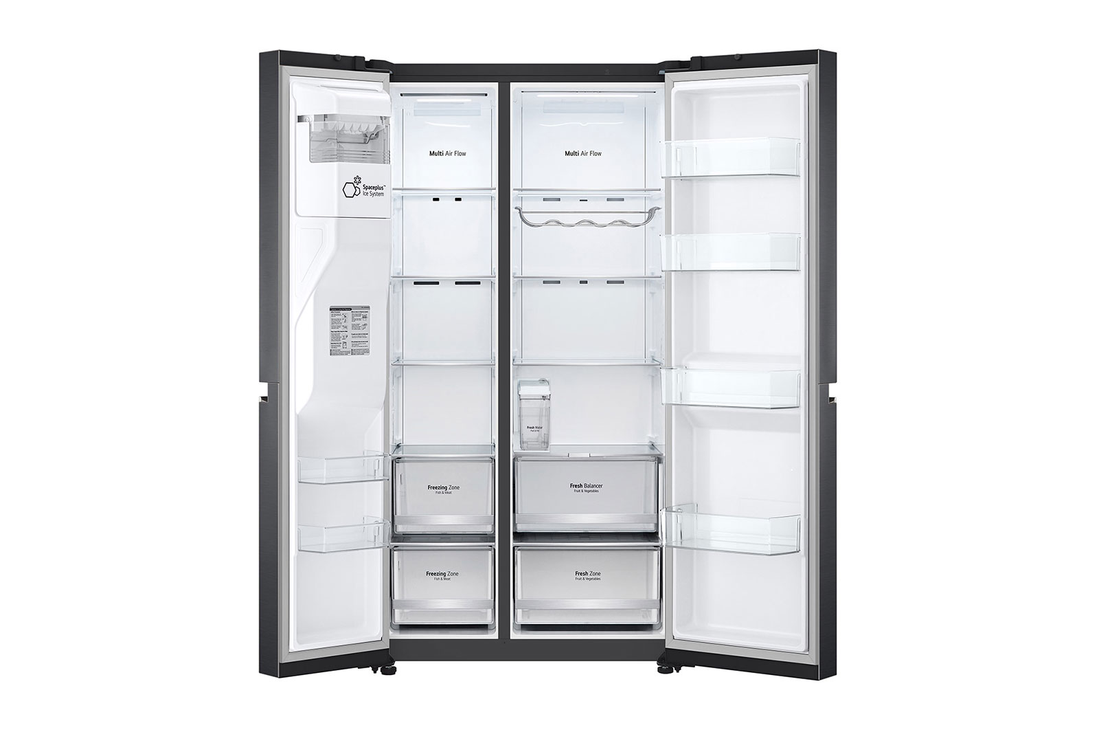 LG Side-by-Side Kühlschrank (D, 635L, 179cm hoch) mit Eis-, Crushed Ice- und Wasserspender & internem Wassertank | GSLV71MCLE, GSLV71MCLE