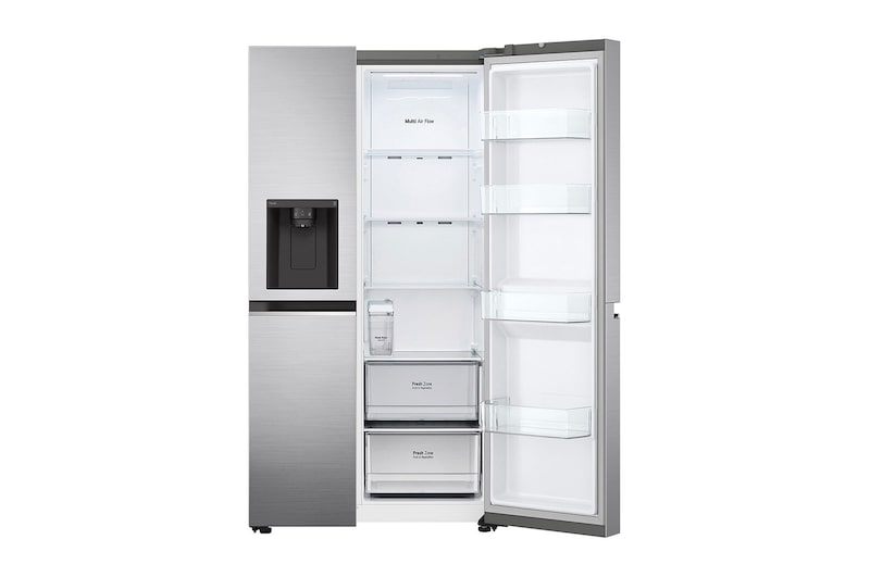 LG Side-by-Side Kühlschrank (D, 635L, 179cm hoch) mit Eis-, Crushed Ice- und Wasserspender & internem Wassertank | GSLV71PZTD, GSLV71PZTD