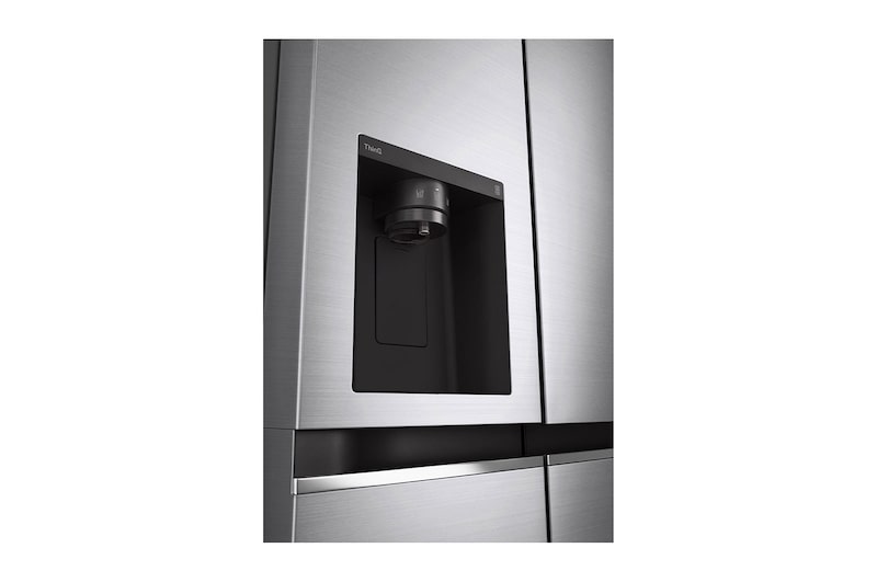 LG Side-by-Side Kühlschrank (D, 635L, 179cm hoch) mit Eis-, Crushed Ice- und Wasserspender & internem Wassertank | GSLV71PZTD, GSLV71PZTD