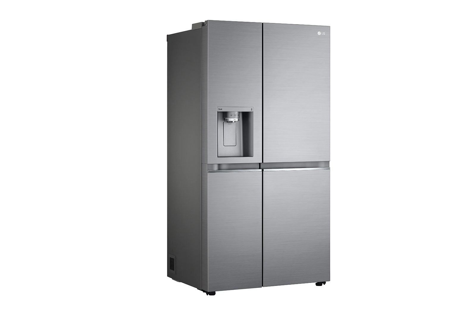 LG Side-by-Side mit Eis-, Crushed Ice- und Wasserspender | 634 Liter Kapazität | Energieeffizienzklasse D |  Festwasseranschluss | Platinum Silver |  GSLV90PZAD , GSLV90PZAD