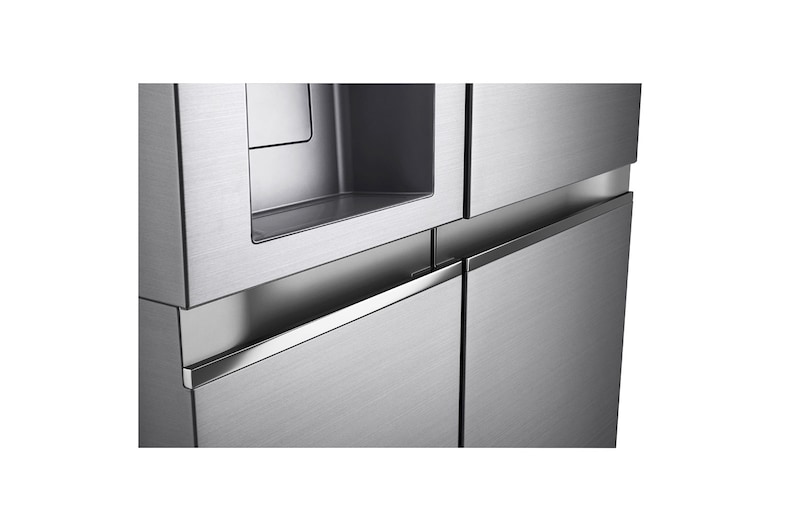 LG Side-by-Side mit Eis-, Crushed Ice- und Wasserspender | 634 Liter Kapazität | Energieeffizienzklasse D | Festwasseranschluss | Platinum Silver | GSLV90PZAD , GSLV90PZAD