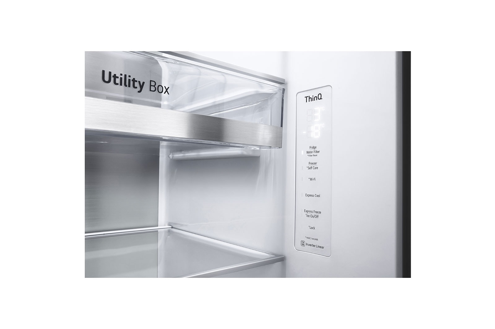 LG Side-by-Side mit Eis-, Crushed Ice- und Wasserspender | 634 Liter Kapazität | Energieeffizienzklasse D |  Festwasseranschluss | Platinum Silver |  GSLV90PZAD , GSLV90PZAD